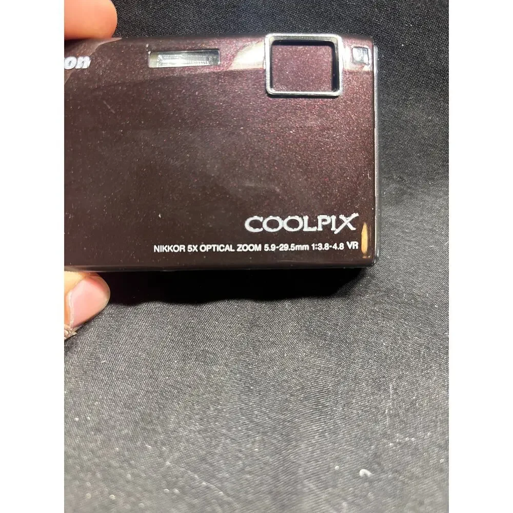 Nikon Coolpix S210 Digital Camera Plum Brown Bundle MH-63 Charger Battery TESTED